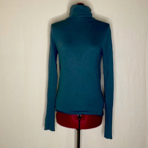Teal Turtleneck long sleeve Top size small - Picture 3 of 14